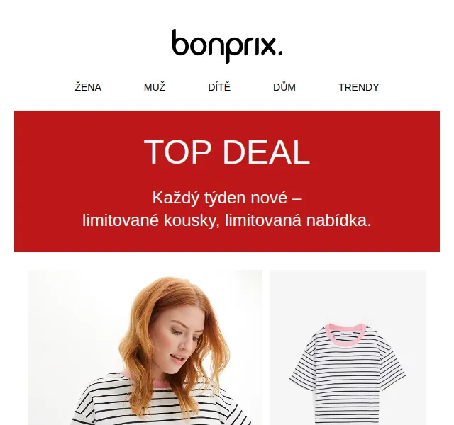 Bonprix: TOP DEALS týdne – sleva na oblečení | Srpen 2026