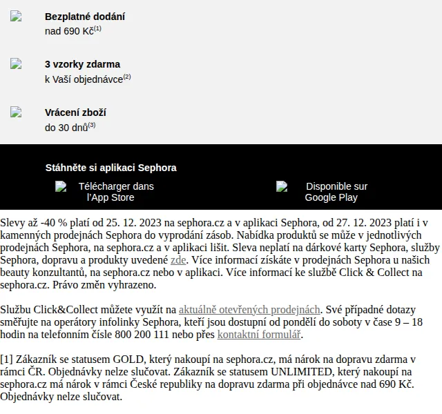 Sephora: slevy až -40 % na kosmetiku – červenec 2026 | Nuslet.cz