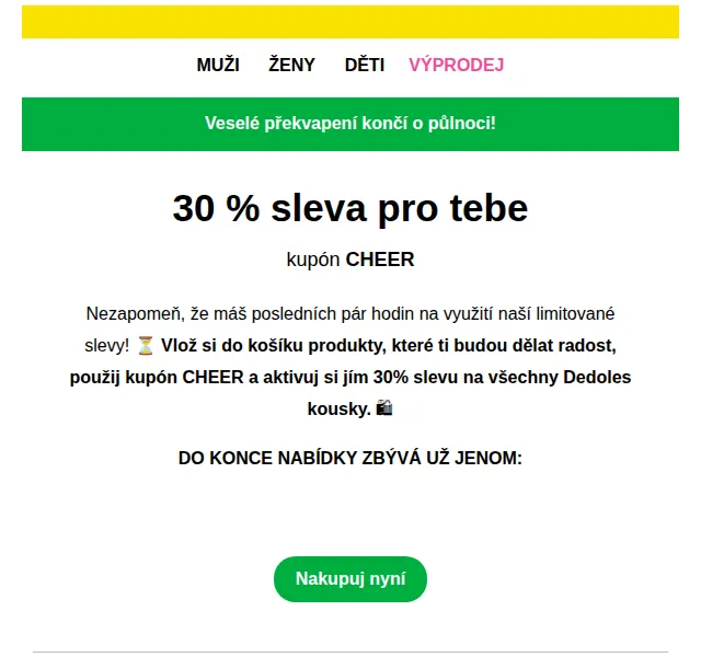 Dedoles: 30% sleva na vše – červenec 2026 | Nuslet.cz