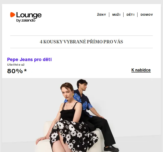 Lounge by Zalando: Pepe Jeans, Armani & Triumph až -80 % – duben 2026