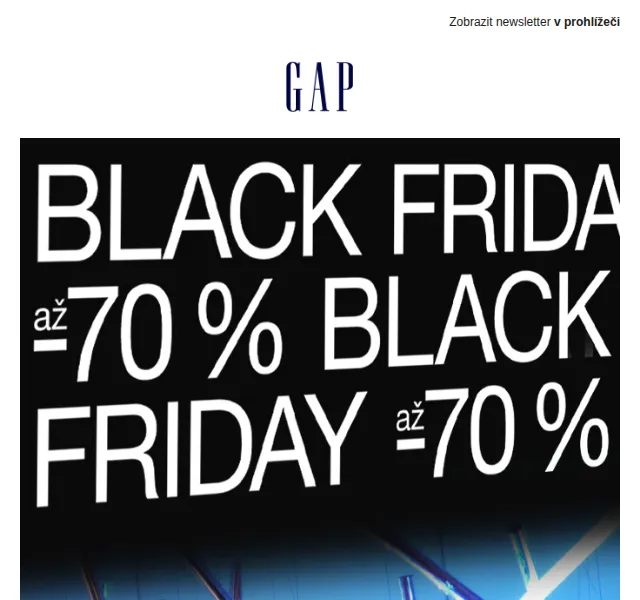 GAPstore.cz: Black Friday slevy až -70 % – červen 2026 | Nuslet.cz