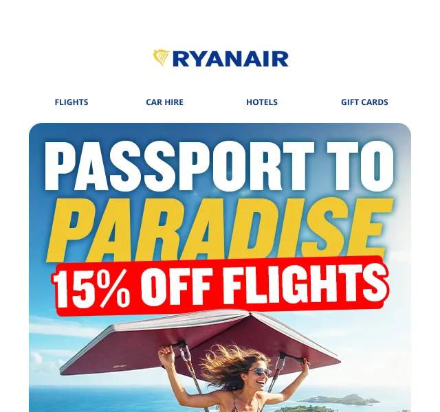 Ryanair: 15% sleva na lety – červenec 2026 | Nuslet.cz