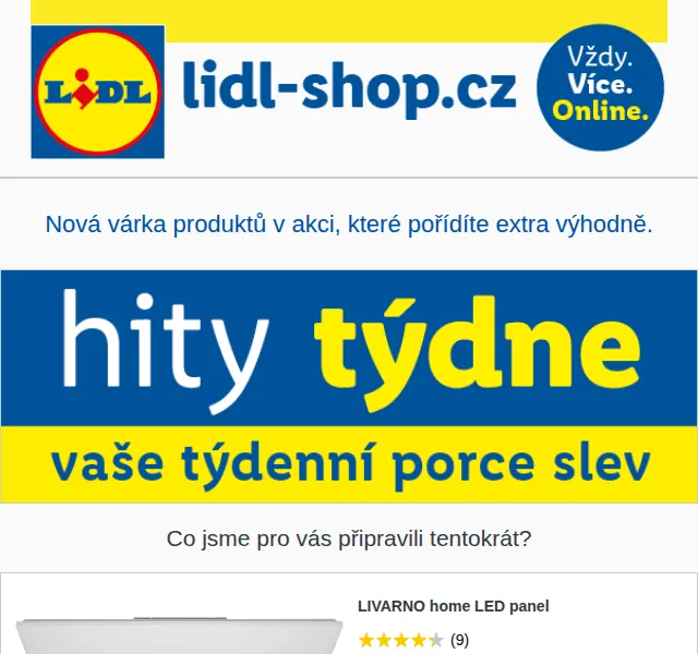 Lidl: Pondělní hity týdne se slevami až 50 % – červenec 2026 | Nuslet.cz