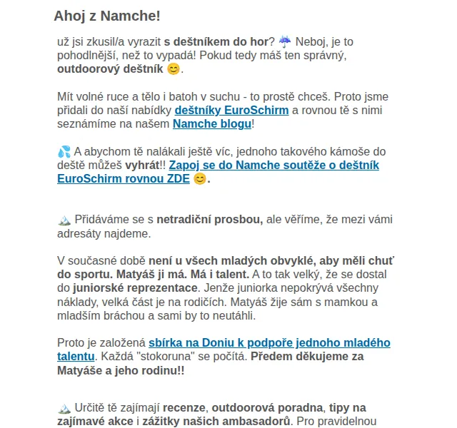 Namcheshop: Deštník EuroSchirm – červenec 2026 | Nuslet.cz