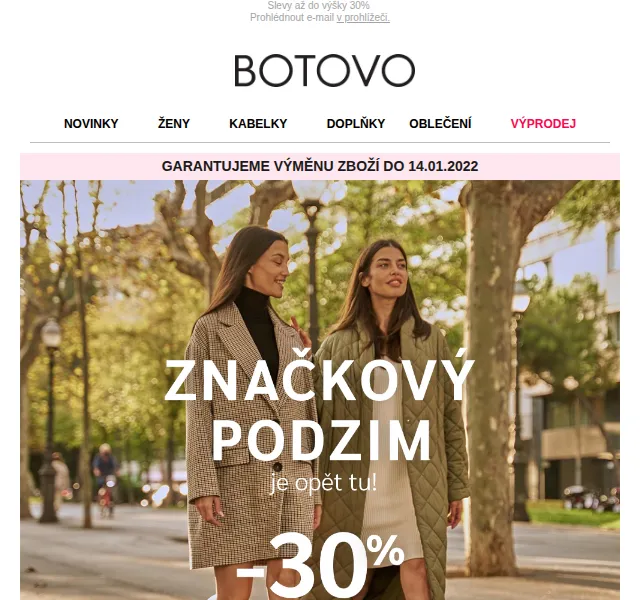 Botovo.cz: Slevy až 30 % na Xti, Refresh, Carmela – červen 2026 | Nuslet.cz