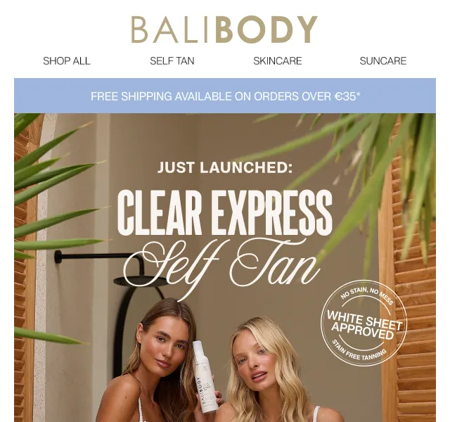 Bali Body: Clear Express Self Tan – červenec 2026 | Nuslet.cz