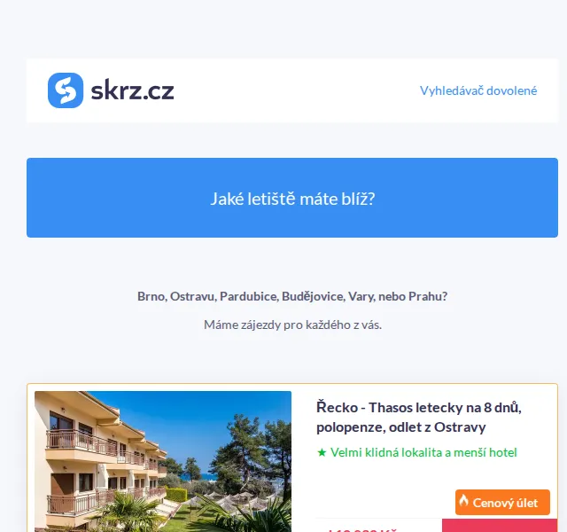 Vánoce na Skrz: dovolená s odlety z Brna, Prahy, Ostravy – červen 2026 | Nuslet.cz