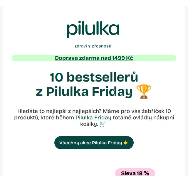 Pilulka: TOP 10 z Pilulka Friday – červenec 2026 | Nuslet.cz