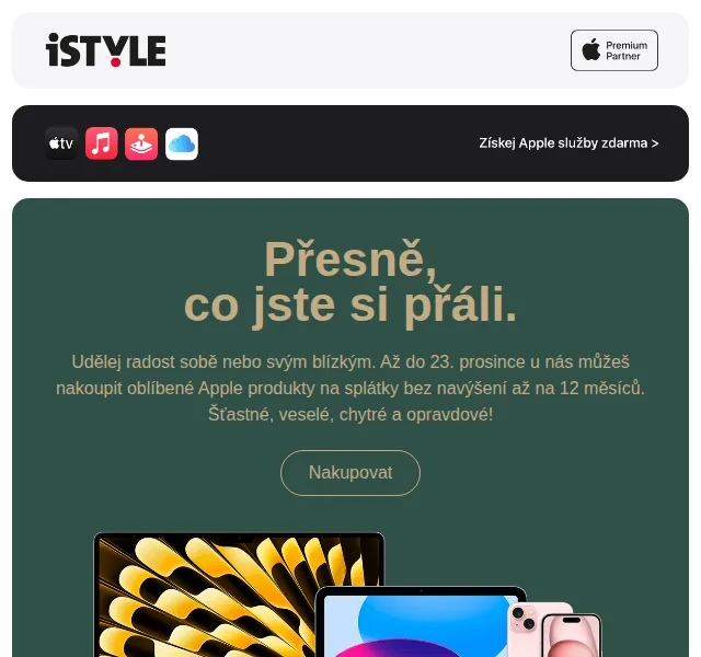 iSTYLE: Apple produkty na splátky bez navýšení – červenec 2026 | Nuslet.cz
