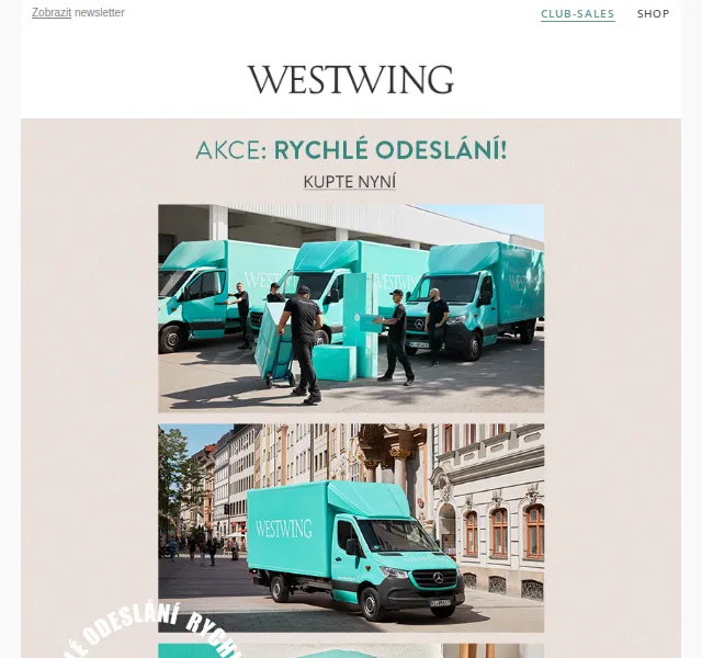 Westwing: expresní doručení u vybraných produktů – červenec 2026 | Nuslet.cz
