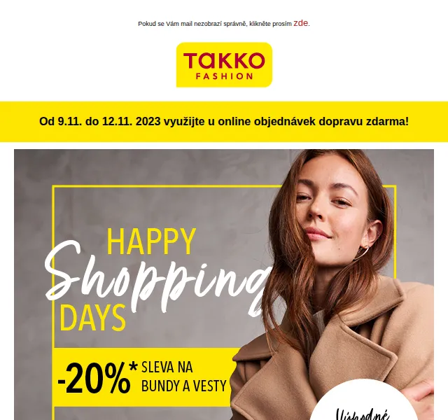 Takko Fashion: 20% na bundy a vesty – listopad 2023 | Nuslet.cz
