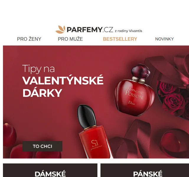 Parfemy.cz: Valentýnská sleva -20 % na dárkové sady parfémů – červenec 2026 | Nuslet.cz