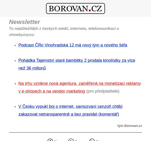 Aleš Borovan: Přehled zpráv z médií – červen 2026 | Nuslet.cz