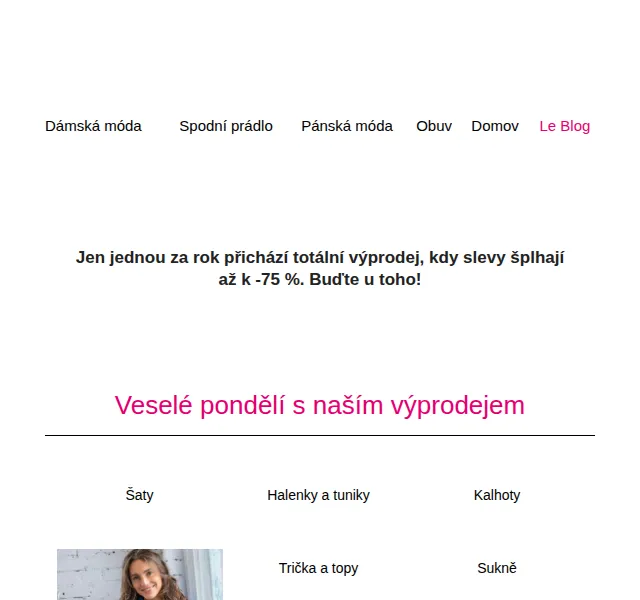 Blancheporte: Až -75 % ve všech kategoriích – červenec 2026 | Nuslet.cz