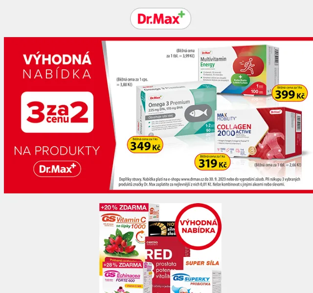 Dr.Max E-shop: SLEVY až 50 % na doplňky stravy – červenec 2026 | Nuslet.cz
