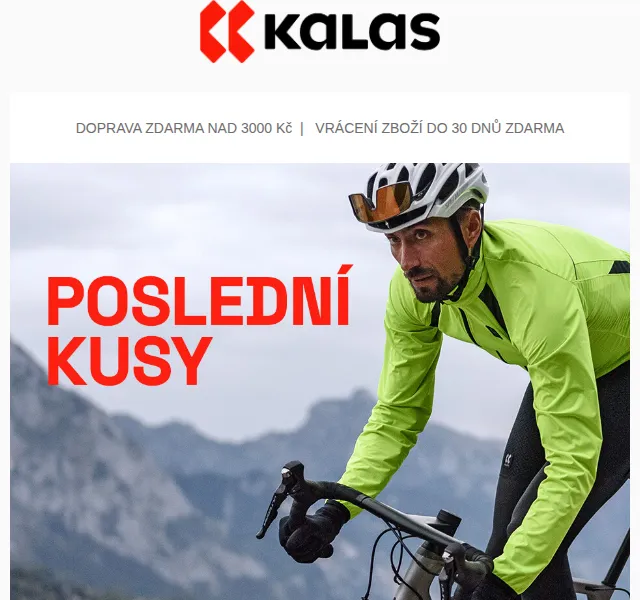 KALAS Sportswear: Výprodej až 50 % – červenec 2026 | Nuslet.cz