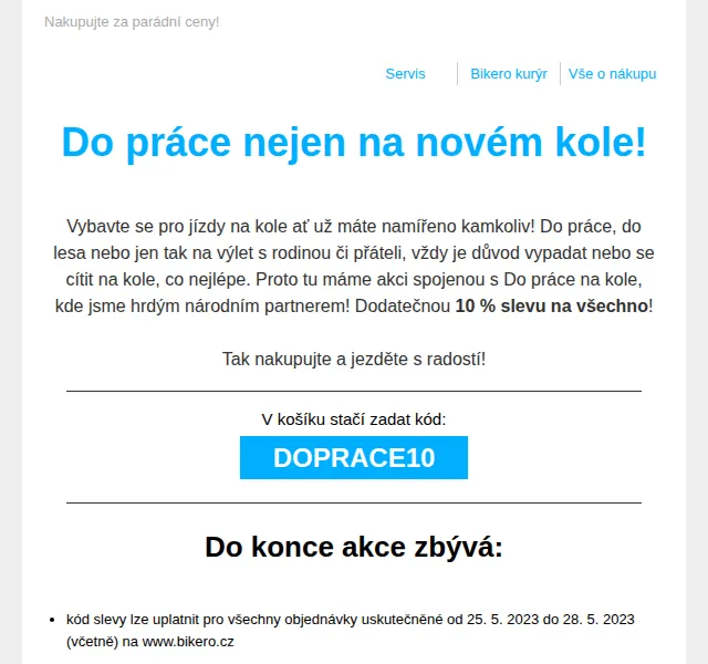 czbikero: dodatečná 10% sleva na vše – červen 2026 | Nuslet.cz