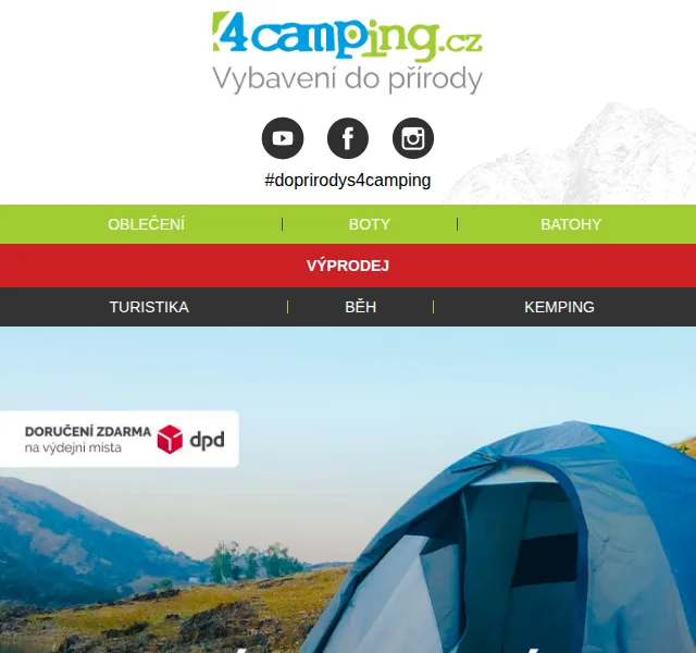 4camping.cz: Prázdninový výprodej stanů se slevou až 55 % – červen 2026 | Nuslet.cz