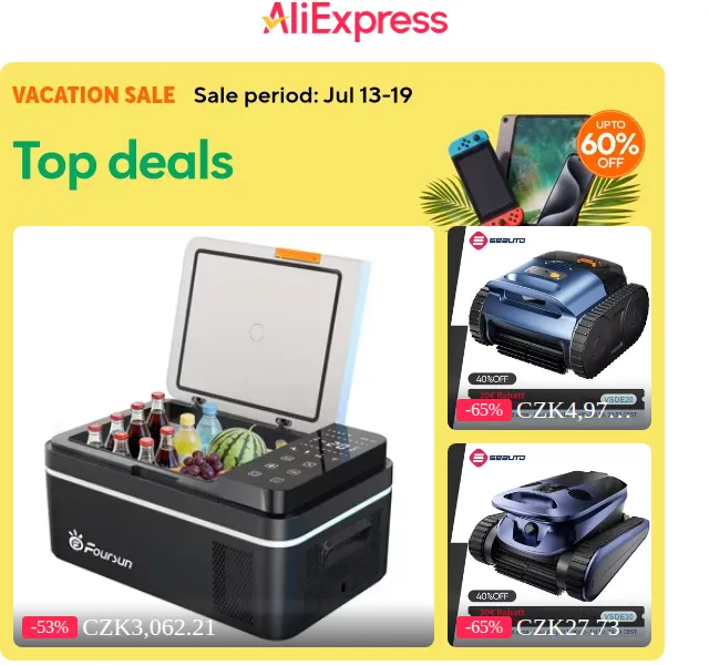 AliExpress: až 67 % sleva na trendy produkty – srpen 2026