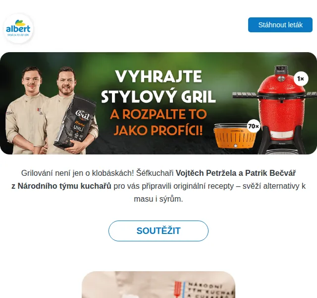 Albert: Soutěž o gril + originální recepty – červen 2026 | Nuslet.cz