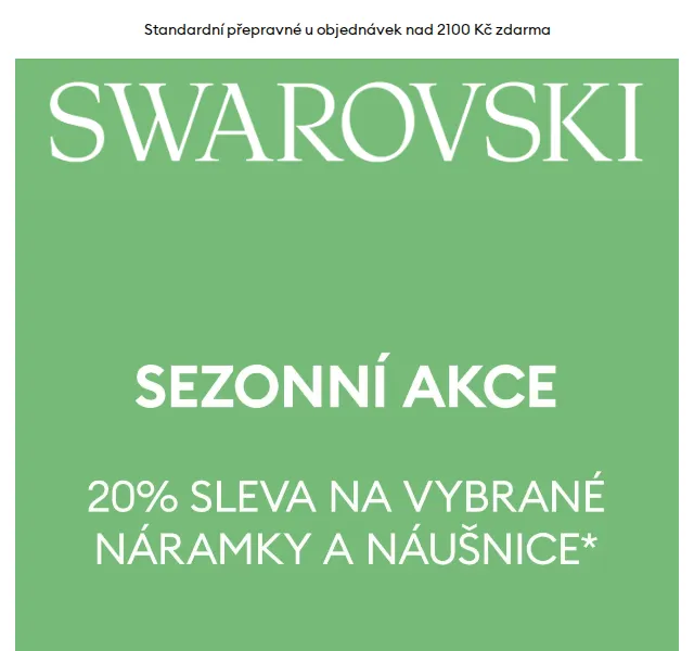 Swarovski: 20% sleva na vybrané náramky a náušnice – říjen 2023 | Nuslet.cz