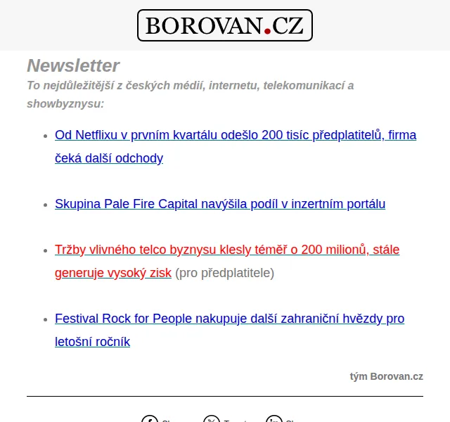 Aleš Borovan: Netflix ztrácí předplatitele – červen 2026 | Nuslet.cz