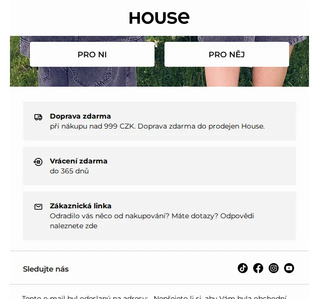 HOUSE: –30% na vybrané položky – prodloužený víkend – červen 2026 | Nuslet.cz