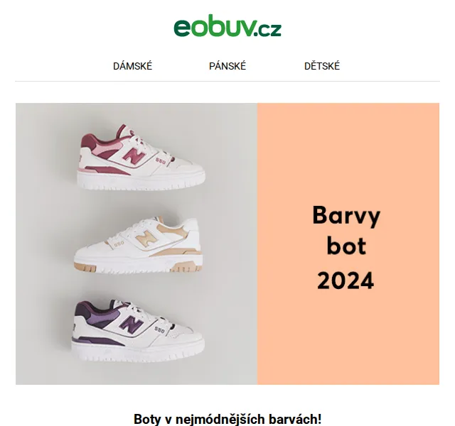 eobuv.cz: Boty v nejmódnějších barvách jara 2026 – sleva 20 % | Nuslet.cz