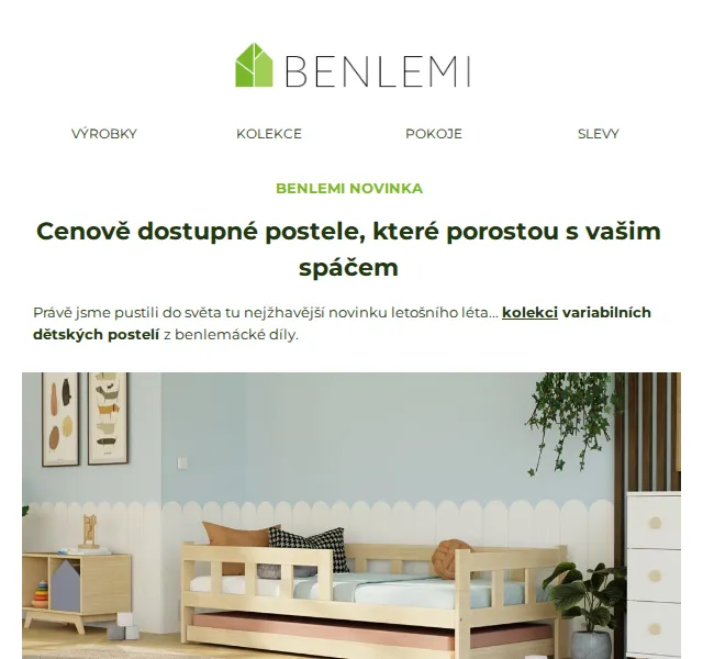 Benlemi: Nová kolekce variabilních postelí – červen 2026 | Nuslet.cz