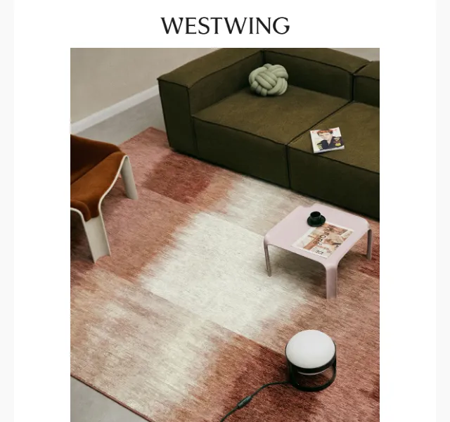 Westwing: Koberce Louis de Poortère, nábytek FDB – duben 2026