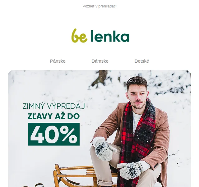 Be Lenka: zimní výprodej se slevou až 40 % – červen 2026 | Nuslet.cz