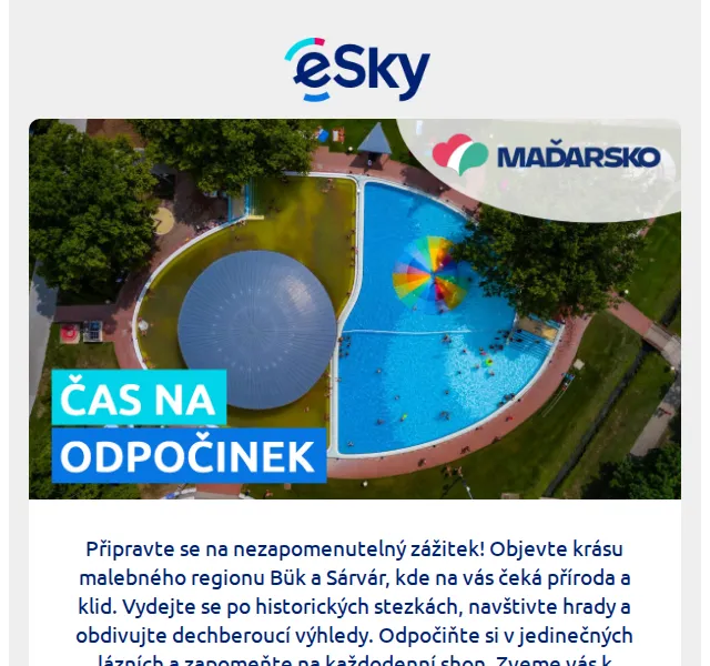 eSky: Odpočinek v Bük a Sárvár – červenec 2026 | Nuslet.cz