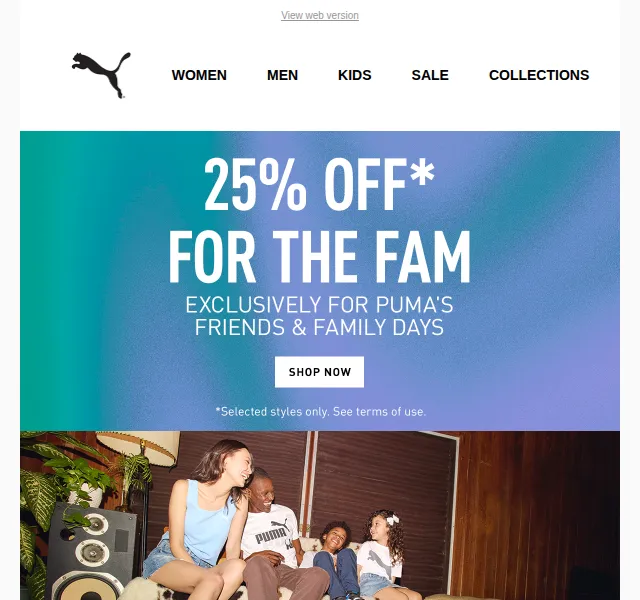 PUMA: Friends & Family sleva 25 % – červenec 2026 | Nuslet.cz
