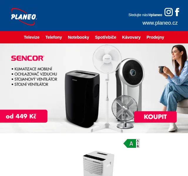 Planeo: Sencor klimatizace a ventilátory se slevou – červen 2026 | Nuslet.cz