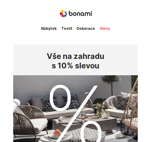 Bonami: Zahrada s 10% slevou – červen 2026 | Nuslet.cz