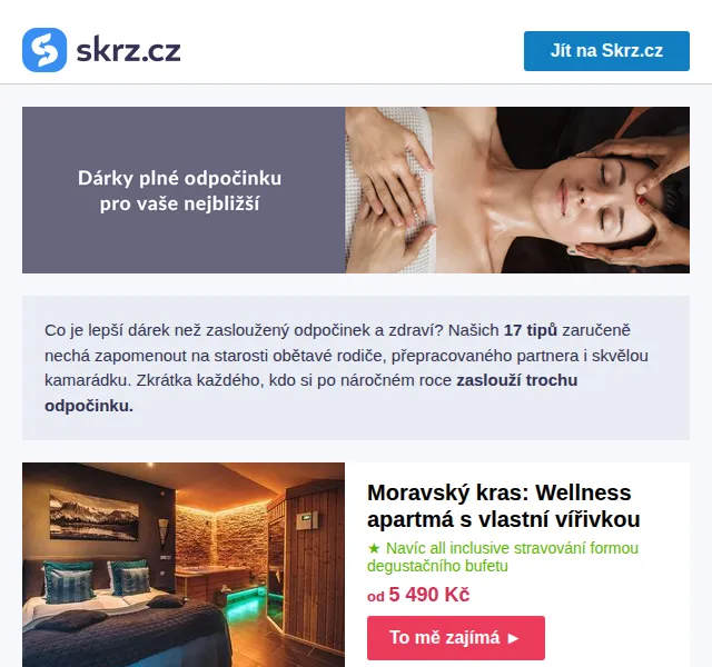 Vánoce na Skrz: dárky wellness – červen 2026 | Nuslet.cz