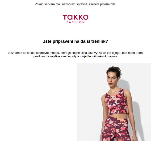 Takko Fashion: sportovní oblečení od 329 Kč – červenec 2026 | Nuslet.cz