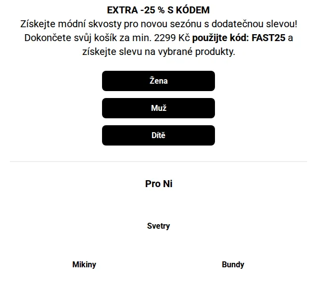 Modivo: extra sleva -25 % na vybranou módu – červenec 2026 | Nuslet.cz