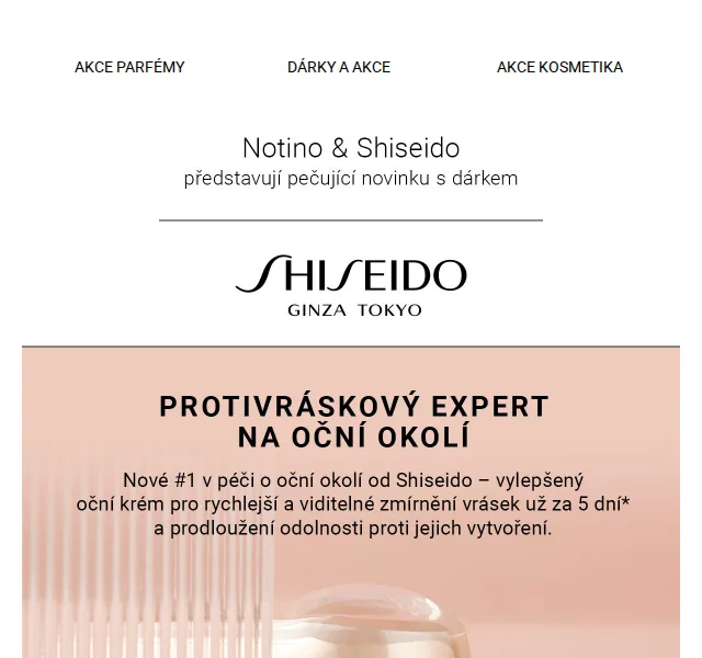 Notino: Shiseido oční krém – červenec 2026 | Nuslet.cz