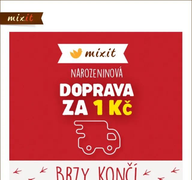 Mixit: Doprava za 1 Kč + dárky ke Dni dětí – květen 2026