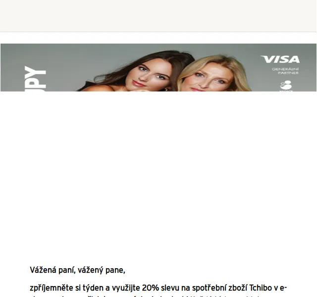 Tchibo: 20 % sleva na módu a nábytek – duben 2026