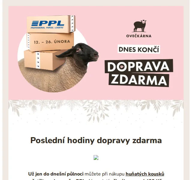 Ovečkárna: Doprava zdarma od 499 Kč – červen 2026 | Nuslet.cz