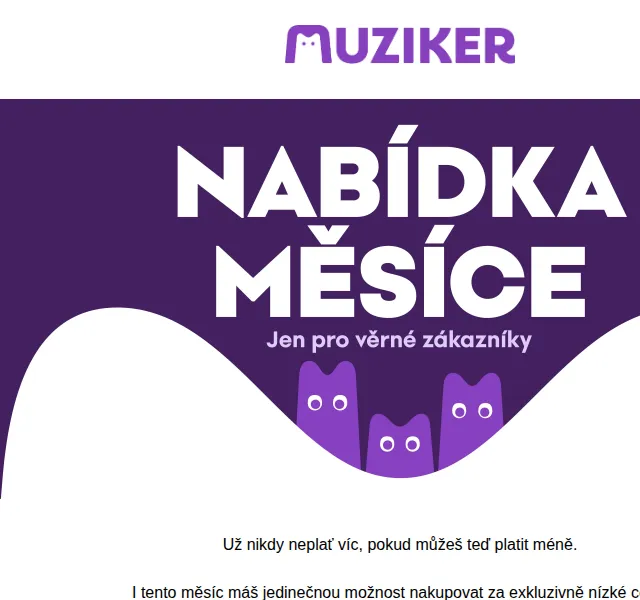 Muziker: sleva s kódem TMM8OL – červen 2026 | Nuslet.cz