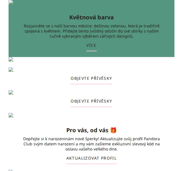 Pandora: Květnová barva – deštná zelená – červen 2026 | Nuslet.cz