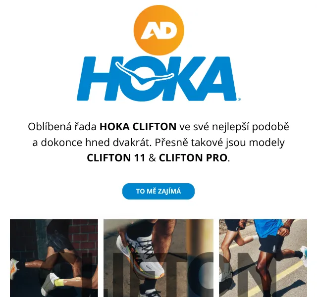 AD Sport: HOKA CLIFTON 11 & PRO běžecké boty – červenec 2026