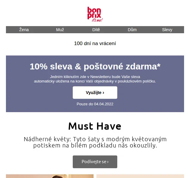Bonprix: 10% sleva a poštovné zdarma – červen 2026 | Nuslet.cz