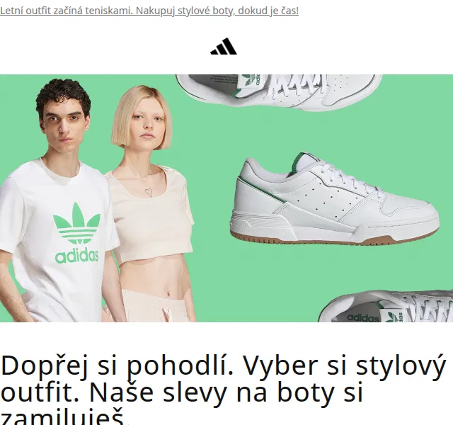 Adidas: letní výprodej bot s 50% slevou – červenec 2026 | Nuslet.cz
