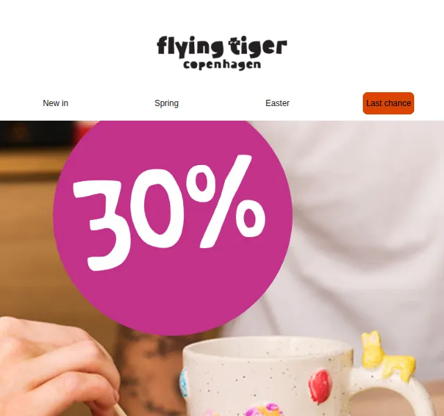 Flying Tiger Copenhagen: sleva 30 % na jarní zboží – březen 2026 | Nuslet.cz
