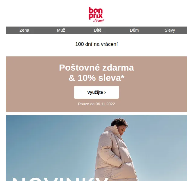 Bonprix: 10% sleva a poštovné zdarma – červen 2026 | Nuslet.cz