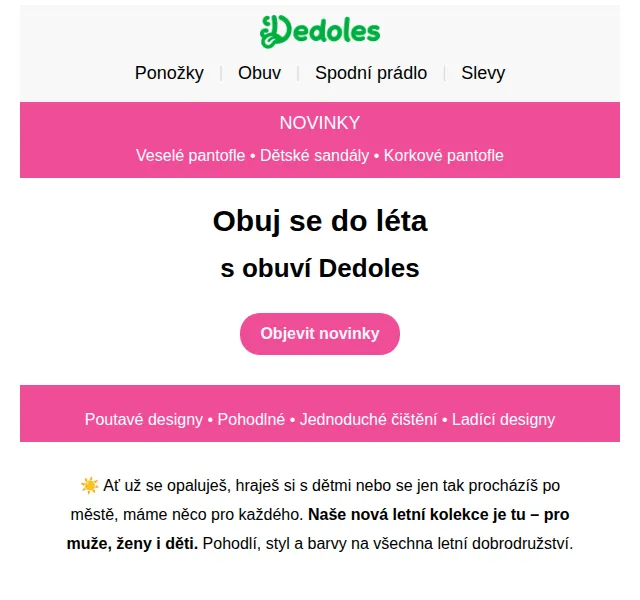 Dedoles.cz: Nová letní kolekce obuvi – červenec 2026 | Nuslet.cz